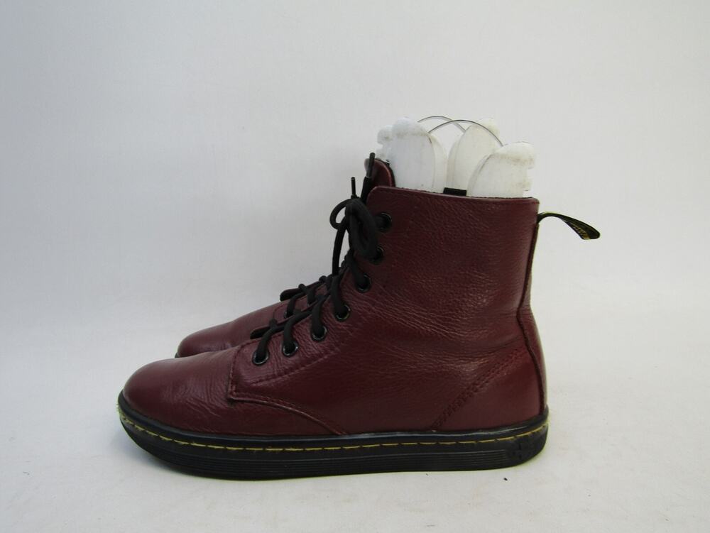 Dr. Martens Womens Size 7 M Red Leather Laces 7 Eye Ankle Fashion Boots Bootie